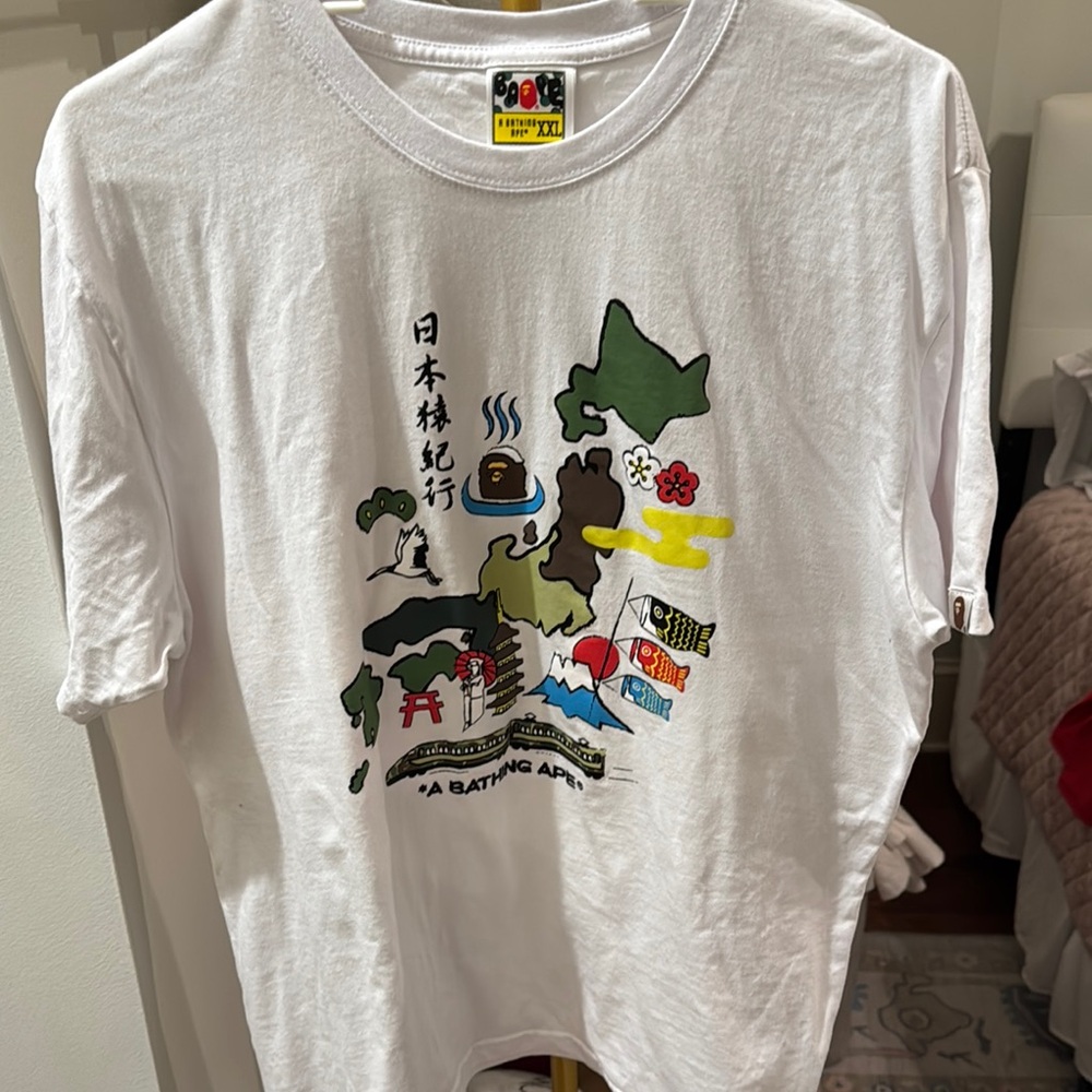A Bathing Ape White Graphic T-Shirt